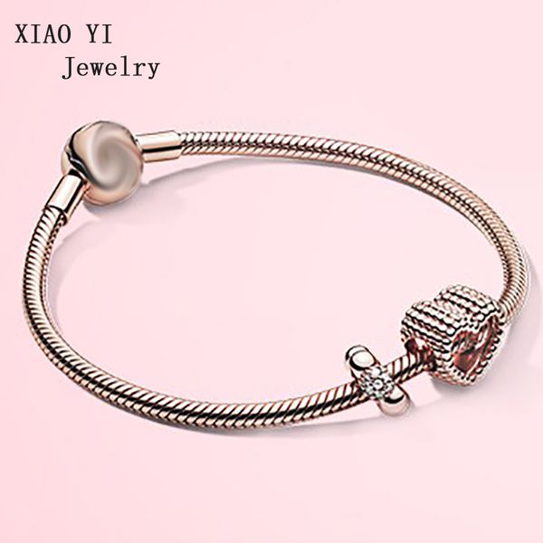 

xiaoyi jewelry 2019 100% 925 sterling silver 11 rose gold beaded original female jewelry gift, Golden;silver