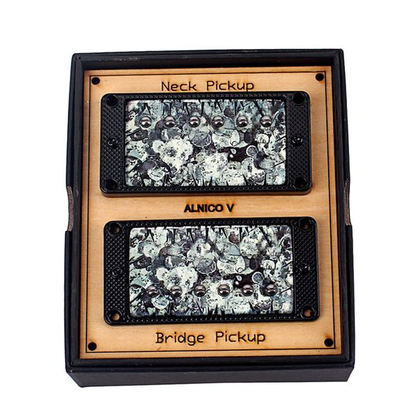 

2 pieces neck bridge humbucker pickups with silver screws for gibson lp electric guitars