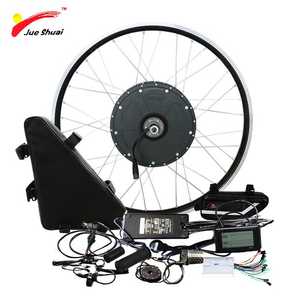 

poweful 48v 1000w electric bike kit with 20ah lithium battery blushless motor wheel diy for 20" 26" 700c ebike electronic kit, Silver;blue
