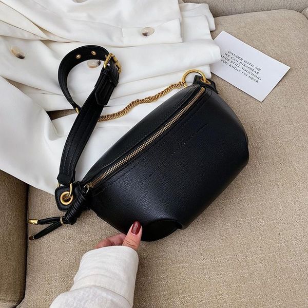 

female shoulder messenger bag women waist packs pu leather fanny letter belt bags new fashion ladies' chest crossbody bag pouch