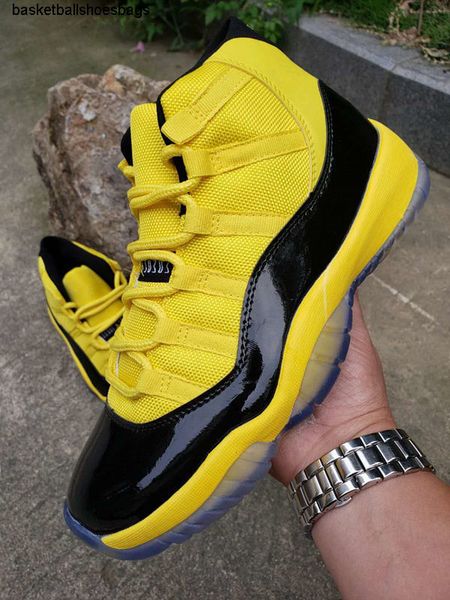 

basketball new 11 men bumblebee high shoes 11s sneakers sports outdoor trainers with box size 7-13