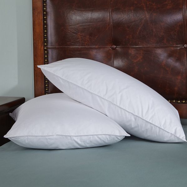 

solid down neck pillow grey duck down pillow queen king size set of two hypoallergenic white pillow