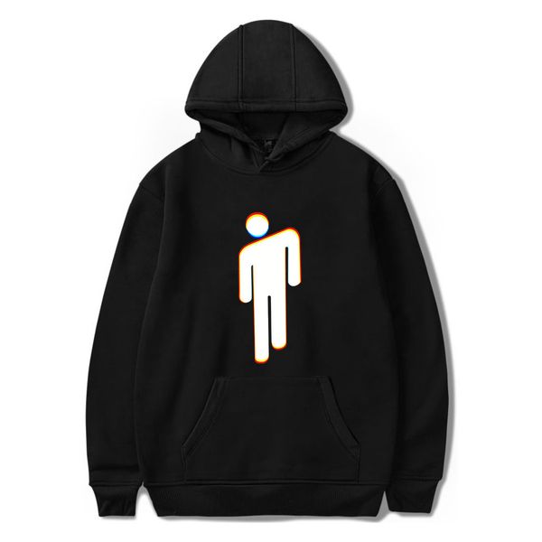 

billie eilish print hooded women/men popular clothes 2018 harajuku casual hoodies kpop sweatshirt plus size, Black