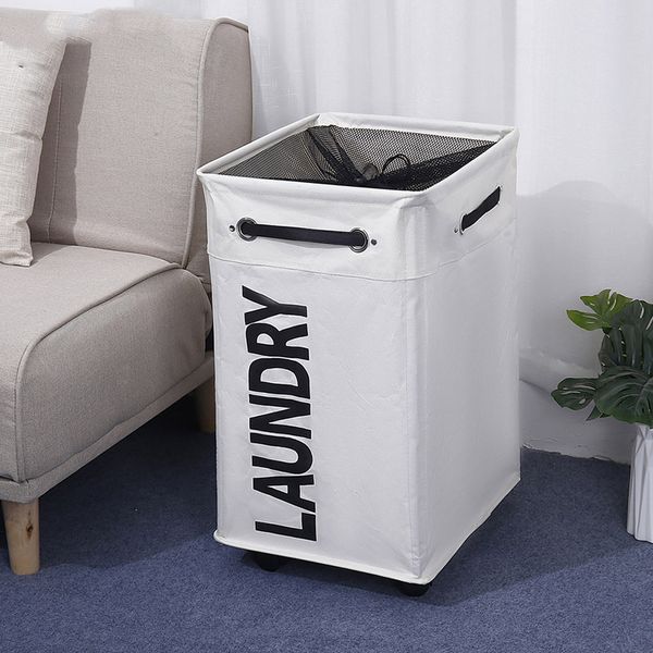 

oxford wheeled laundry basket separated waterproof hamper toilettas hamper environmentally foldable oxford storage laundry bag