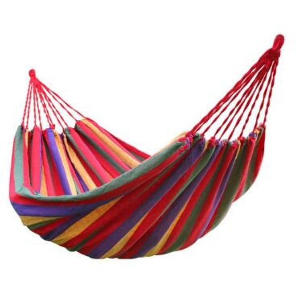 

rainbow outdoor leisure double collapsible canvas hammocks ultralight camping hammock with backpack