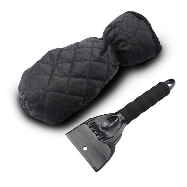 

protable thicken snow shovel with warm gloves outdoor car compact shovel clean