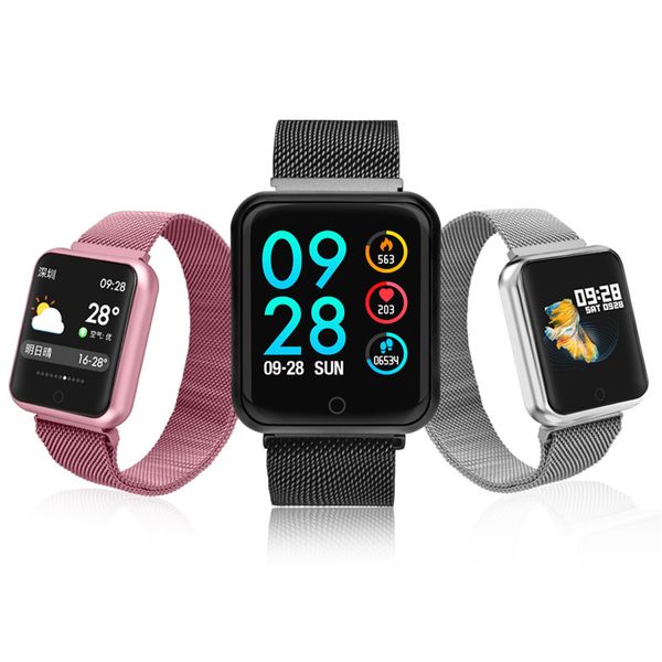 

P68 smart watch Men Women 2018 Blood Pressure Blood Oxygen Heart Rate Monitor Sports Tracker Smartwatch IP68 Connect IOS Android