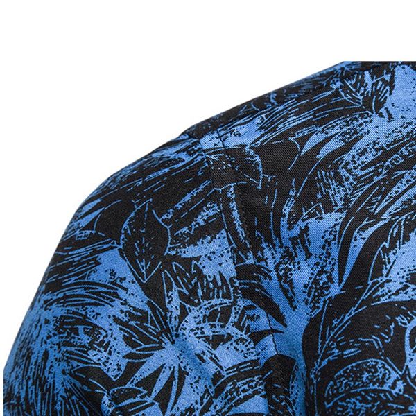 

newly men print shirts short sleeves slim fit breathable casual for summer vk-ing, White;black