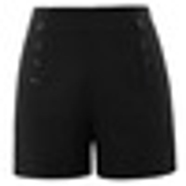 

womens retro high waist buttons decorated sailor shorts short pants casual, White;black