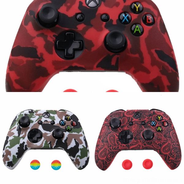

kmnex 1set protective silicone case cover xbox cap with thumb grips for grips one x s gaming controller