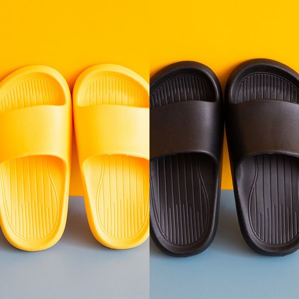 

girls medium and large children' children children children' slippers indoor anti-skid soft bottom household slippers, Black;grey
