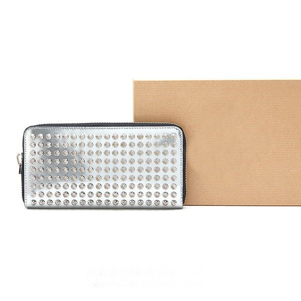 

full genuine leather bag original color full rivets long women and men zipper wallets purse bag, Red;black