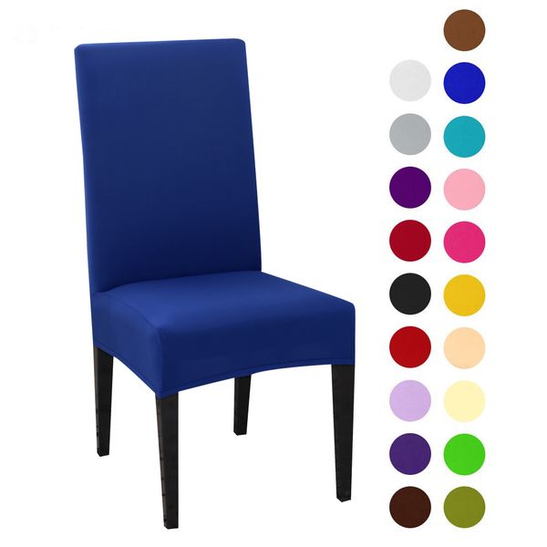 

1pc solid color chair cover spandex stretch elastic slipcovers chair covers white for dining room banquet l kitchen wedding