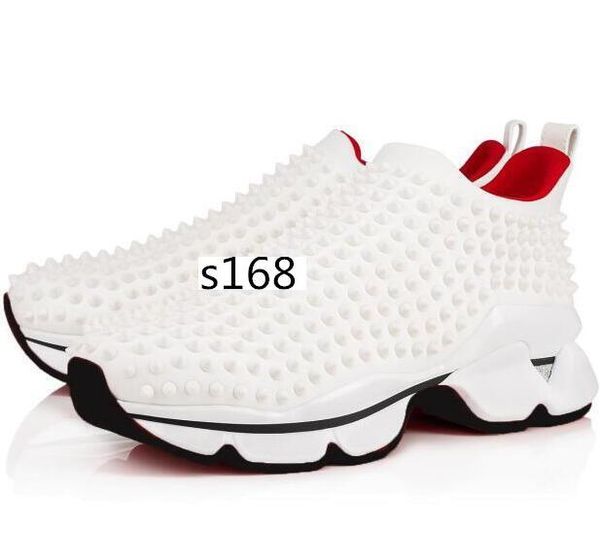 

2020 original box men low casual shoes women pull-on sneaker chunky flat sock shoes classic donna red rubber sole 8, Black