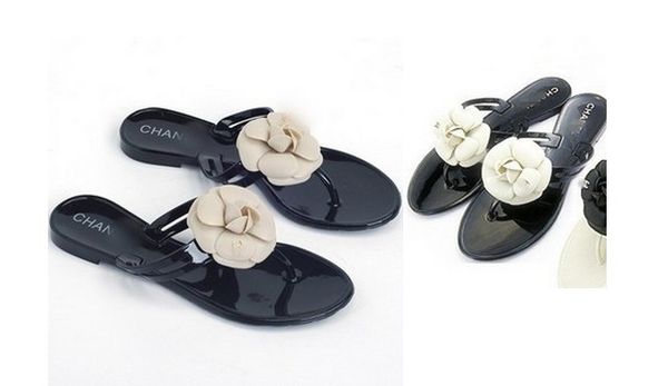 

Factory outlet new camellia ch 913nel lipper women cry tal flower flip flop andal flat jelly hoe andal