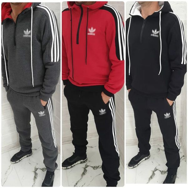 

2020 мужские костюмы европа и соединенные штаты весной новый мужской капюшоном спортивный свитер костюм из двух частей размер s-xl, Gray