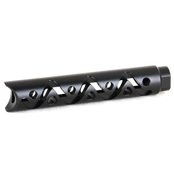 

7.0 inch muzzle brake compensator .45 37/64-28 thread competition with crush