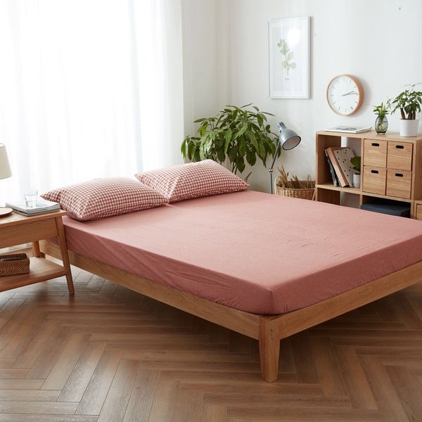 

new washed cotton bedding bed hat bedspread pure color bedding simmons mattress protective case 1.8 m bed