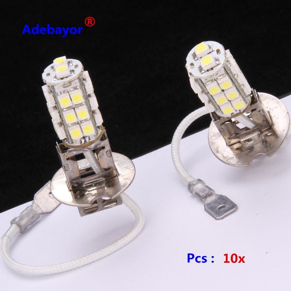 

10 pcs h3 car 1210 3528 smd 26 led white head light bulb head light 12v 3w fog lamp ing