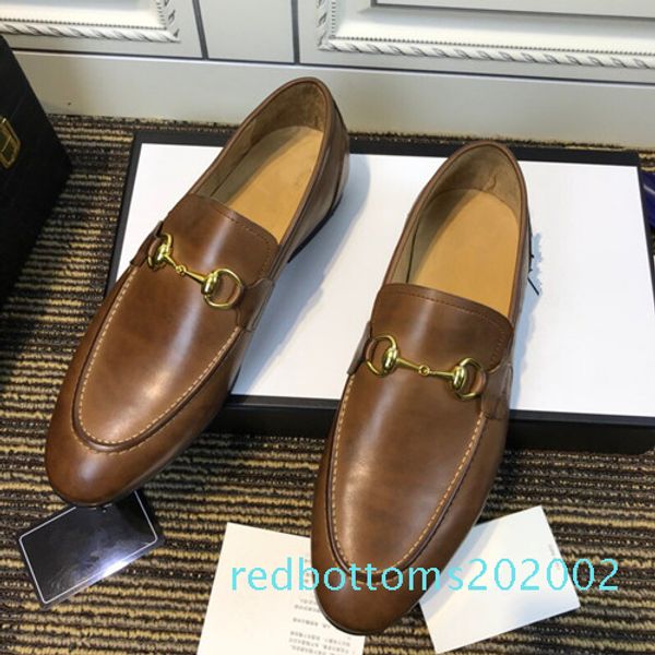 

men's dress shoes luxury genuine leather business office men shoes classic horsebit wedding party oxford shoes, Black