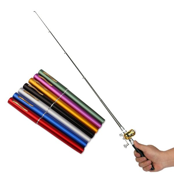 

mini portable pen type fishing rod fishing pole pocket size rod outdoor tackle accessories
