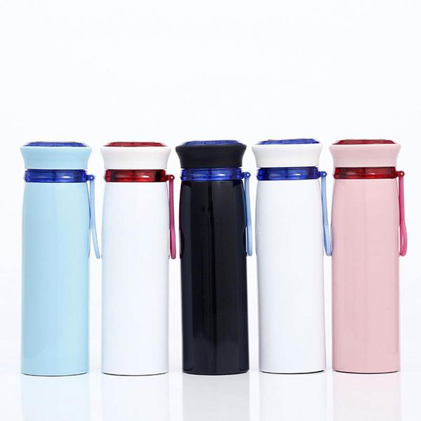 

portable outside candy color design with leakproof lid and rope vacuum insulated stainless steel sports water bottle,eco friendly bottle