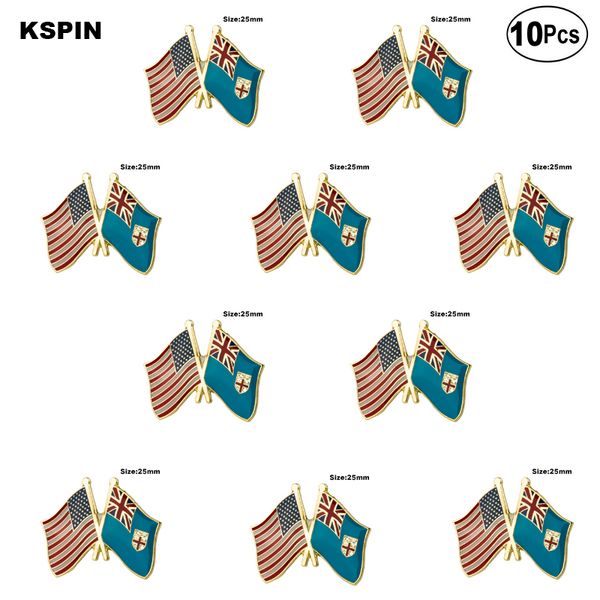 

u.s.a.& fiji lapel pin flag badge brooch pins badges 10pcs a lot, Gray