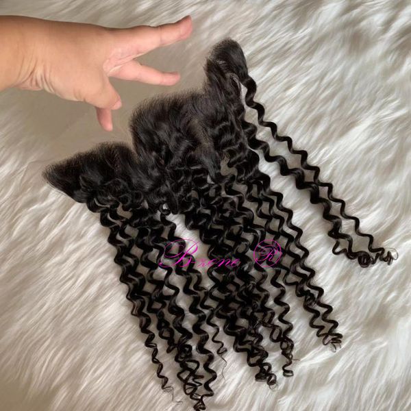 Black Hd Lace Closure Brazilian Curly Closure Human Hair