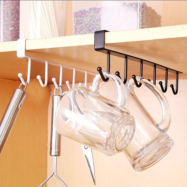 

multifunction nail hook mug holder under shelf mug hooks rack hanger coffee cup holder for kitchen