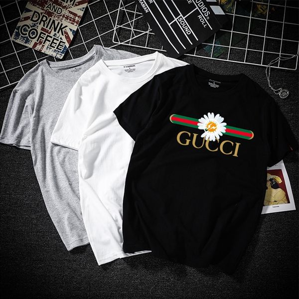 

2020 t-shirt daisy heavy industry drill t-shirt women's short sleeve european style fashion, White