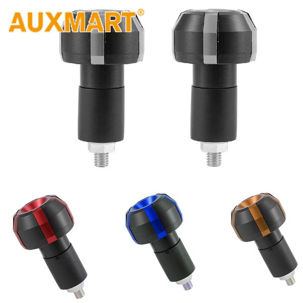 

auxmart 7/8" 22mm universal motorcycle handle grip handlebar end cap plugs slider cover cnc anti-vibration custom motor bike