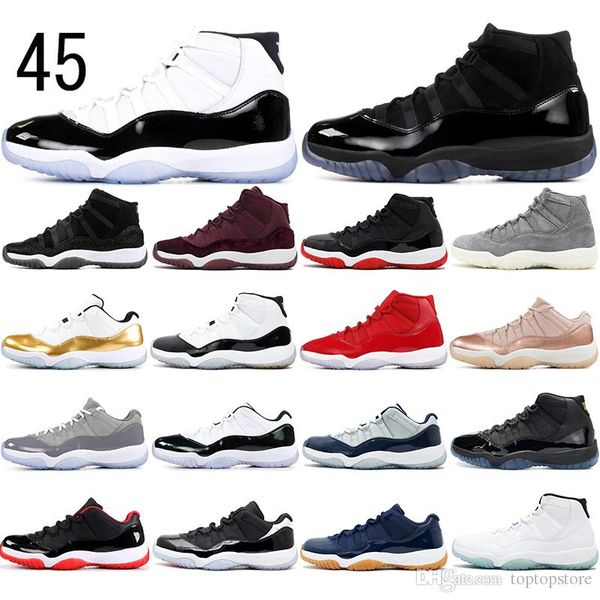 

good quality air jordan retro new 11 11s space jam 45 men women basketball shoes space gamma blue sports sneakers with socks, White;red