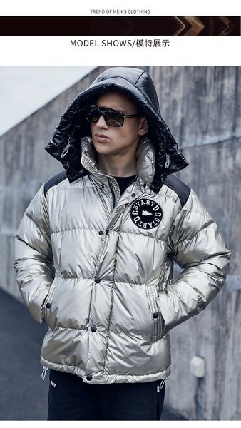 

19fw европейских и американских мужская зимняя куртка прилива бренд высокого класса инструментов покрытия вниз хлопка высокого качества печа, Black