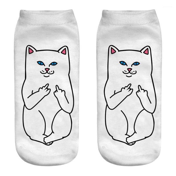 

socks spring autumn winter women cute designer socks ripnd 3d cat, Black;white