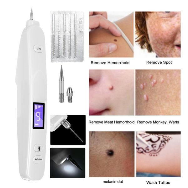 

mole tattoo freckle removal pen 6 levels intensity lcd sweep spot mole remove for face wart tag tattoo remaval pen