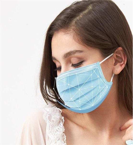 

dhl ship 3 ply non woven wholesale gauze 50 1pcs box facedust air mask pollutio fk0c