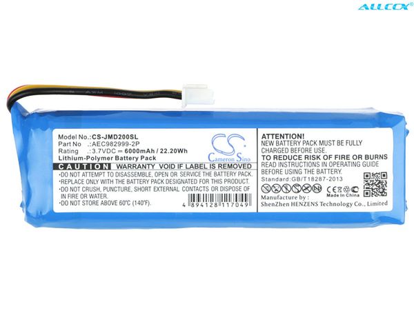 

cameron sino 6000mah battery aec982999-2p for jbl charge