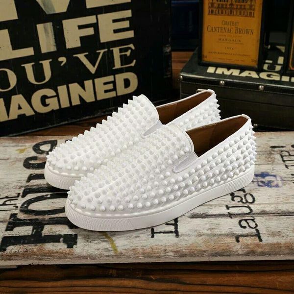 

Luxury de igner red bottom loafer for men women genuine leather lip on platform ca ual neaker pike wedding party flat men hoe 35 46