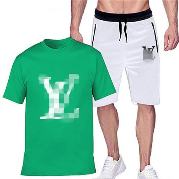 

2019men's fashion sportswear letter embroidery luxury summer sportswear short sleeve pullover jogging pants suit o-neck sportswear, Gray