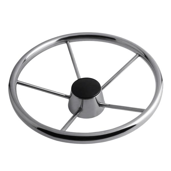 

boat steering wheel 304 stainless steel 5 spoke 25 degree for marine yacht
