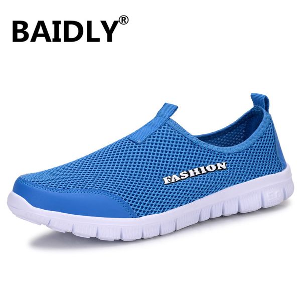 

sneakers men's summer shoes new plus size 38-50 comfortable men casual shoes mesh breathable loafers flats footwear, Black
