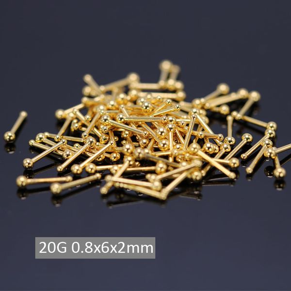 

12pcs multi-use nose ring ear studs stainless steel 20g body piercing jewelry for men women anti-allergic silver gold black, Slivery;golden