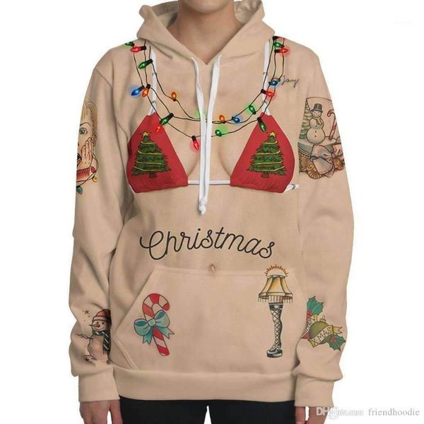 

толстовки прохладный толстовки с капюшоном xmas дерево рождественский подарок женщины мода 3d печатных дизайнер, Black