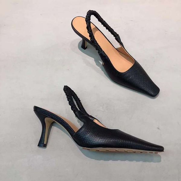 

only women ladies high heel 7cm heeled summer office formal party sandal shoes factory price oem/odm b3900, Black
