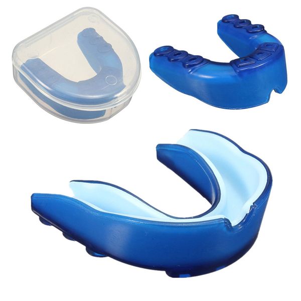 Protezione per la bocca in silicone Scudo per gengive Protezione per digrignare i denti per boxe MMA Pallacanestro Calcio Karate Muay Thai