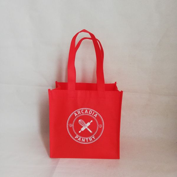 

1000pcs/lot 25hx25x15cm custom your logo p printed non-woven shopping tote bags reusable eco bag for gifts/clothes and shoes
