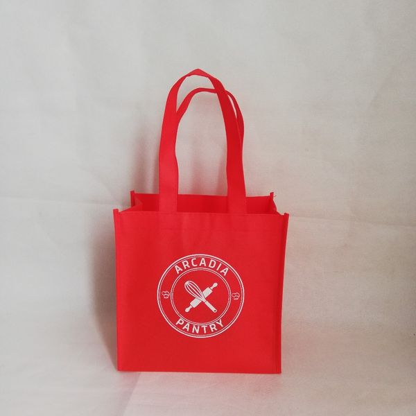 

1000pcs/lot 25hx25x15cm custom your p printed non-woven shopping tote bags reusable eco bag for gifts/clothes and shoes