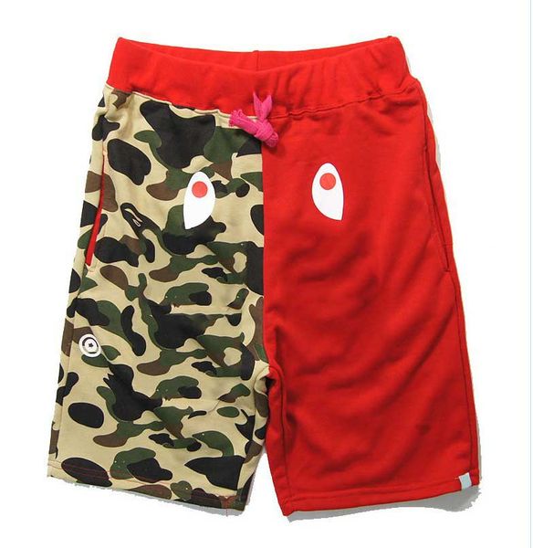 

shark mouth shorts mens designer summer sweatpants luxury camouflage printing trackpants active boys loose ss asian size wholesale 2020, White;black