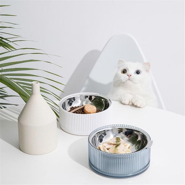 

new pets cats feeding bowl grade antibacterial stainless steel cat bowl detachable pet for pet and water