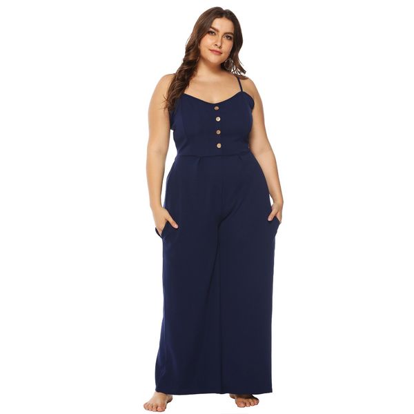 

women fashion backless chiffon full length jumpsuits plus size, Black;white